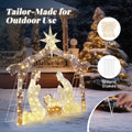 EasingRoom Stunning 6Ft Outdoor Nativity Scene Lighted Outdoor Nativity Scene Christmas Holiday Decoration