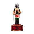 FVDPWYE Christmas Nutcracker Figurine Wooden Nutcracker Doll Music Box Tabletop Ornament