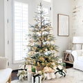 Fenbeli 7ft Unlit Aspen Fir Artificial Christmas Tree, Green