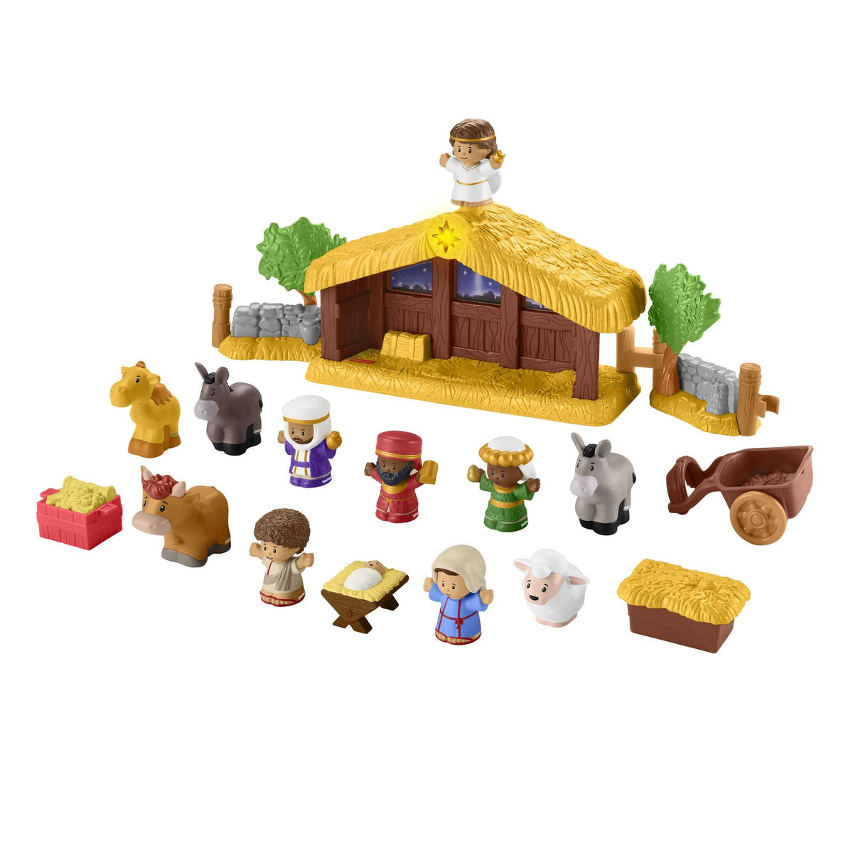 Fisher-Price Little People Nativity Set for Toddlers with Light & Music, 18 Play Pieces