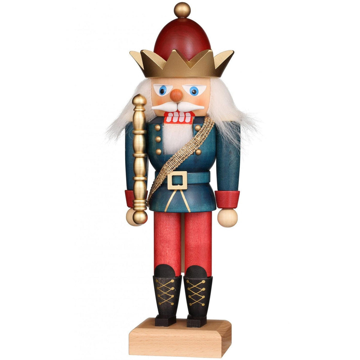 German Christmas Nutcracker King - 27,5 cm / 11 inch - Authentic German Erzgebirge Nutcrackers - Christian Ulbricht