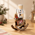 Gingerbread Wooden Nutcracker Rocking Horse Soldier Figurine Indoor Christmas Decor