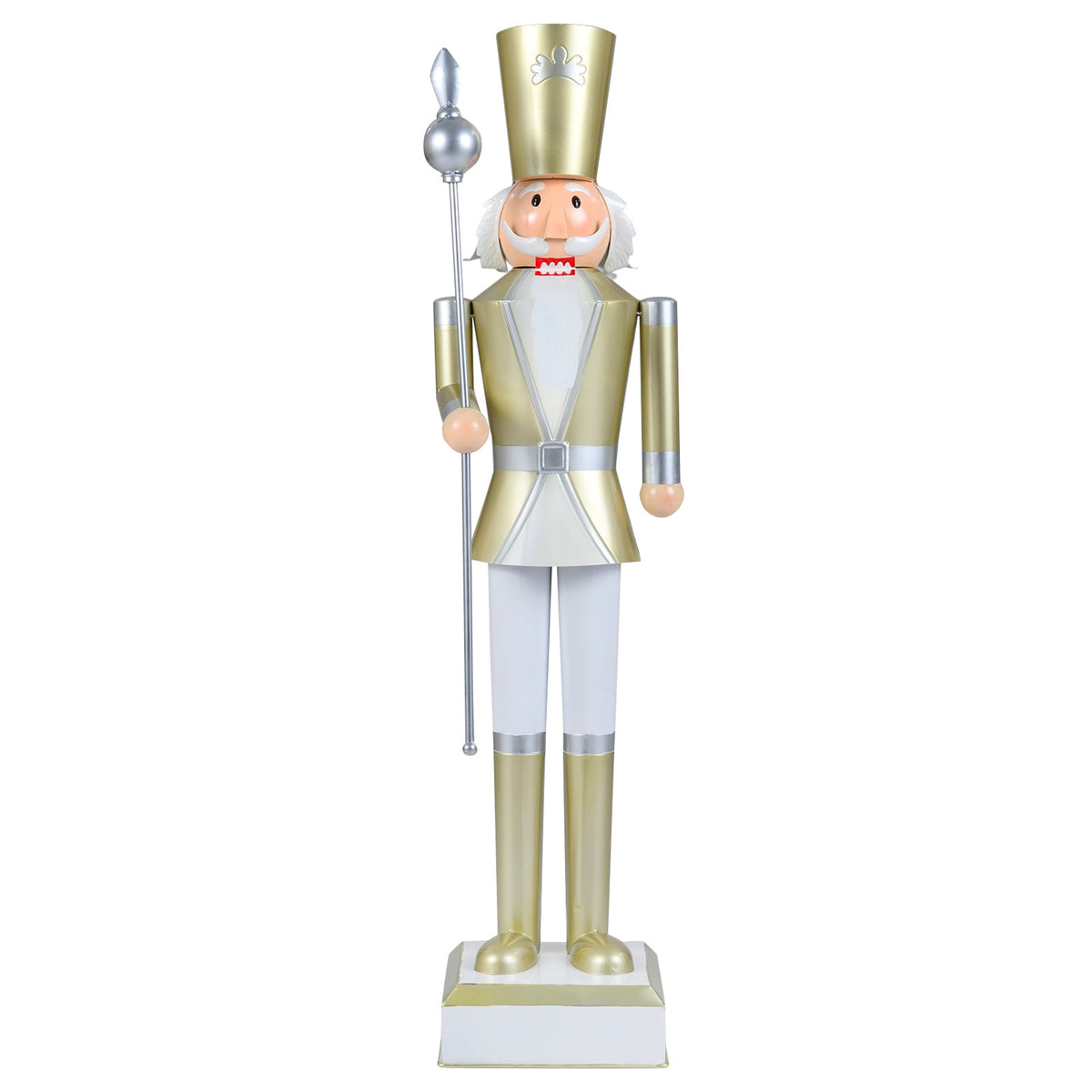 Gymax 4' Outdoor Christmas Nutcracker w/High Hat & Beautiful Scepter Uniform & Boots for Yard Black