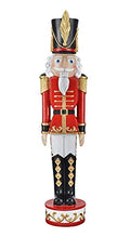 Haute Decor 37-INCH Tall Decorative Classic Christmas Soldier Nutcracker - Red & Black - Solid Resin Construction - Indoor or Outdoor