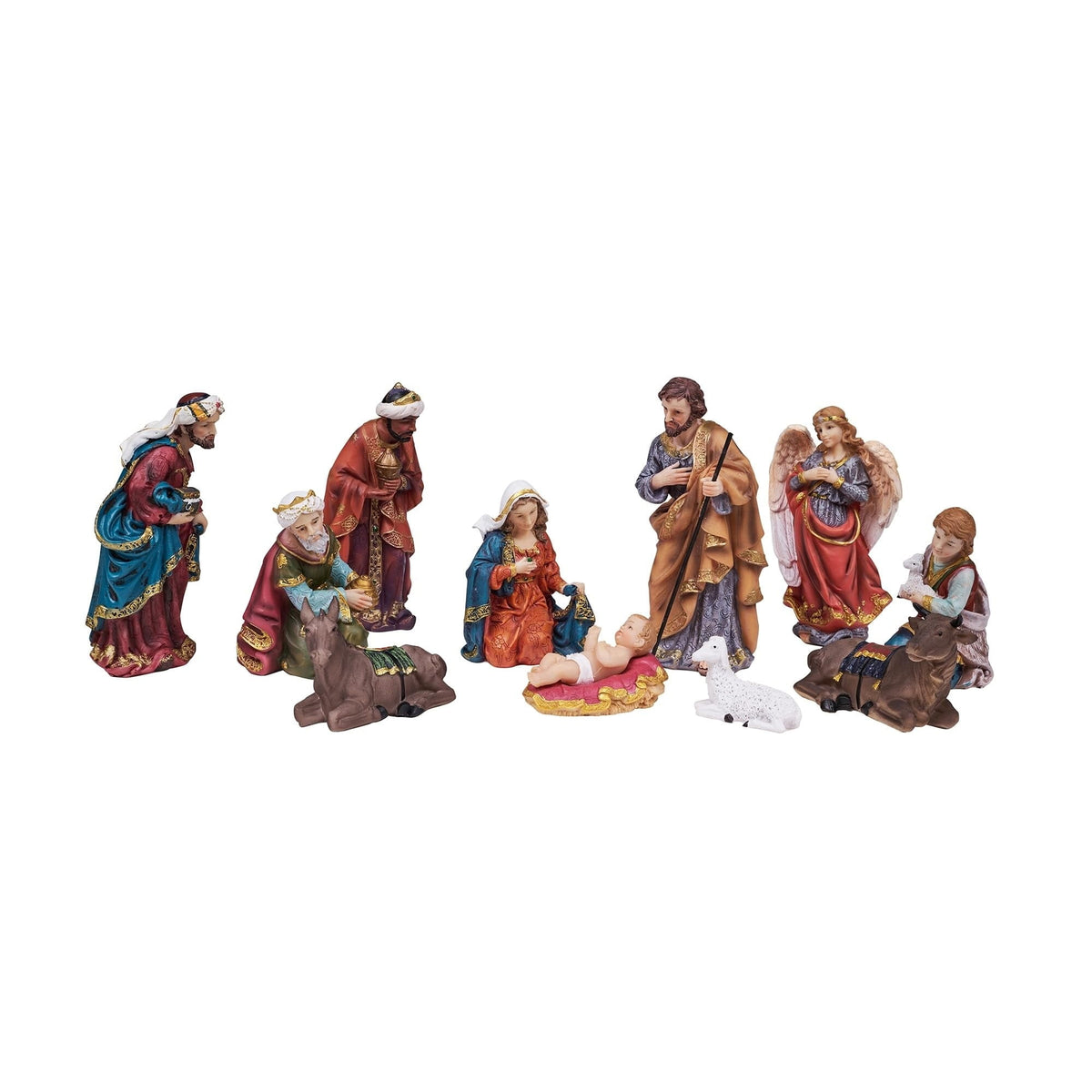 Hi-Line Gift Ltd. 11 Pc Nativity & Three Wise Men Figurine Set