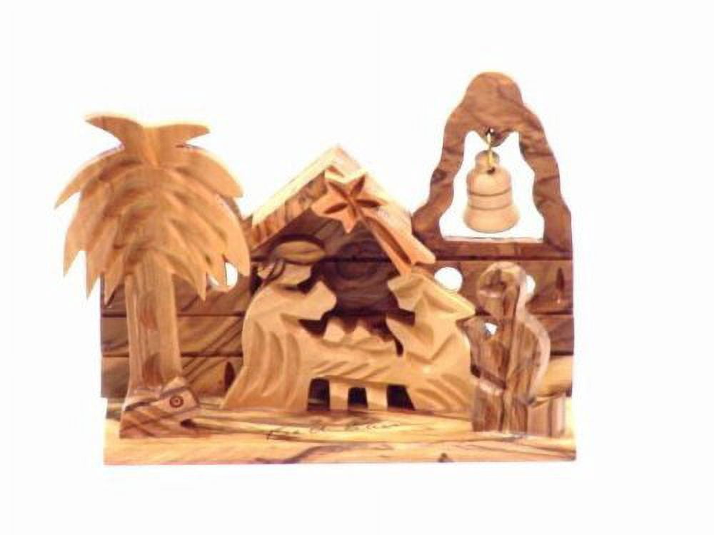Holy Land Market Olive Wood Nativity -Christmas Village