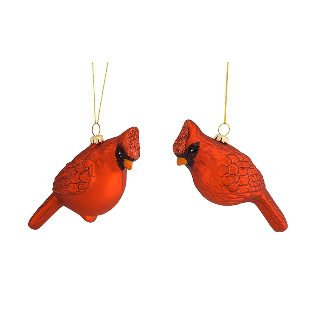 Pack of 12 Red Cardinal Hanging Christmas Ornaments 4"