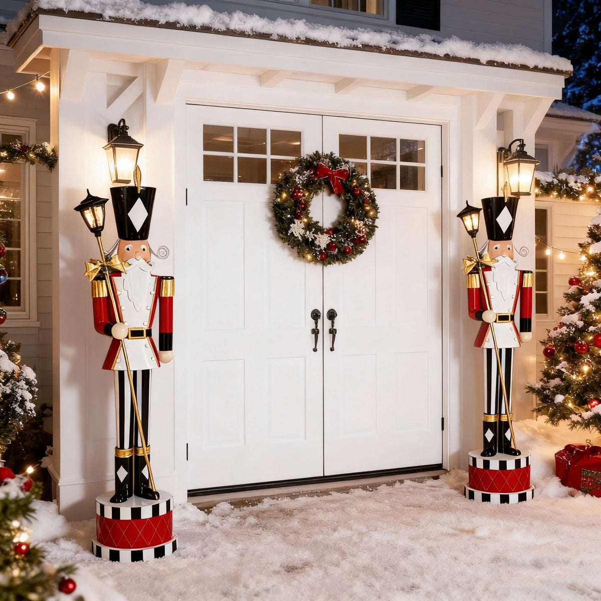 Christopher Knight Home 62" Classic Iron Nutcracker Holiday Decoration, Indoor Outdoor Festive Christmas Decor