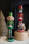 Kalalou Set of Two Painted Metal Christmas Dog Nutcrackers – Holiday Decor