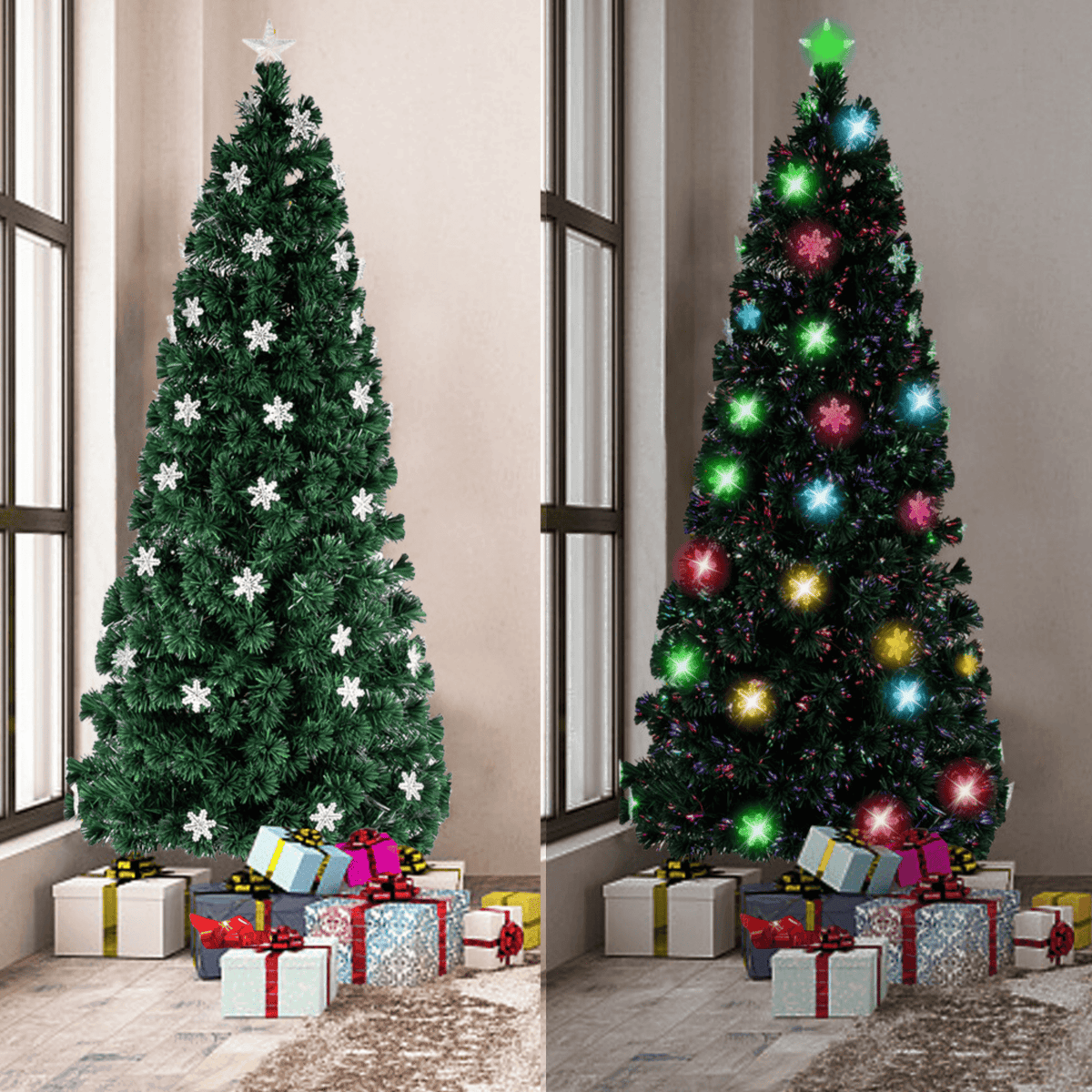 Ktaxon 5.5ft Artificial Full Christmas Tree with 850 Tips, Holiday Xmas Tree for Home Party Decoration, Includes Stand