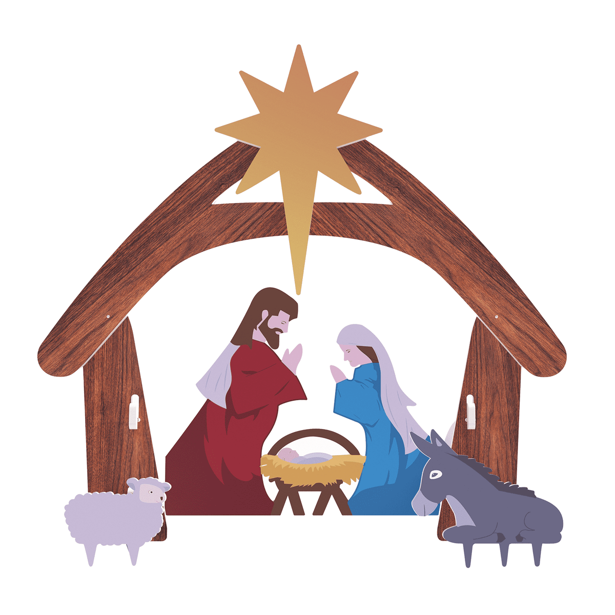 Ktaxon Christmas Outdoor Nativity Scene Large Holy Family Christmas Decorations for Front Yard and Church