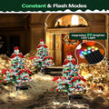 Kumdkd 2-Pack Solar Christmas Tree Lights Outdoor - 40 LED Waterproof Decor with Snow Effect, Auto on/off, 12H Runtime, IP65 Rated for Yard, Garden & Pathway Holiday Decorations