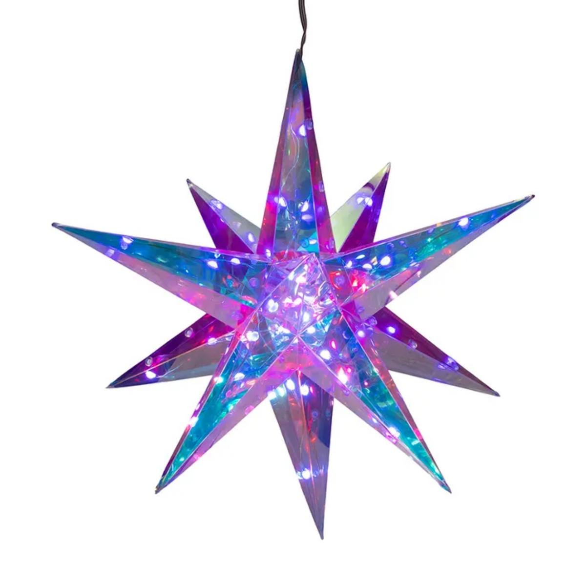 Kurt Adler 13.25-Inch 40-Light RGB Smart LED Holographic Starburst