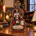 Layered Christmas Violin Nutcracker Tabletop Display for Musicians