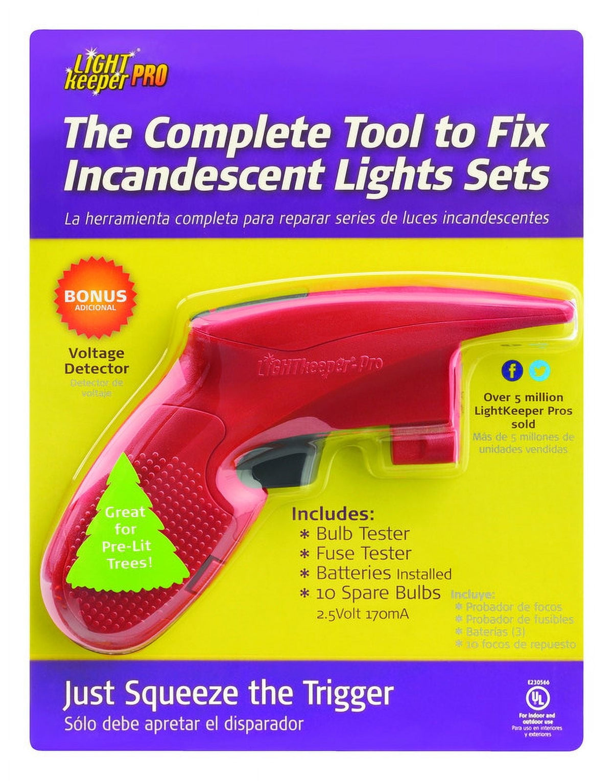 LightKeeper Pro - The Complete Tool for Incandescent Light Set Repair (1 year warranty excluding batteries)