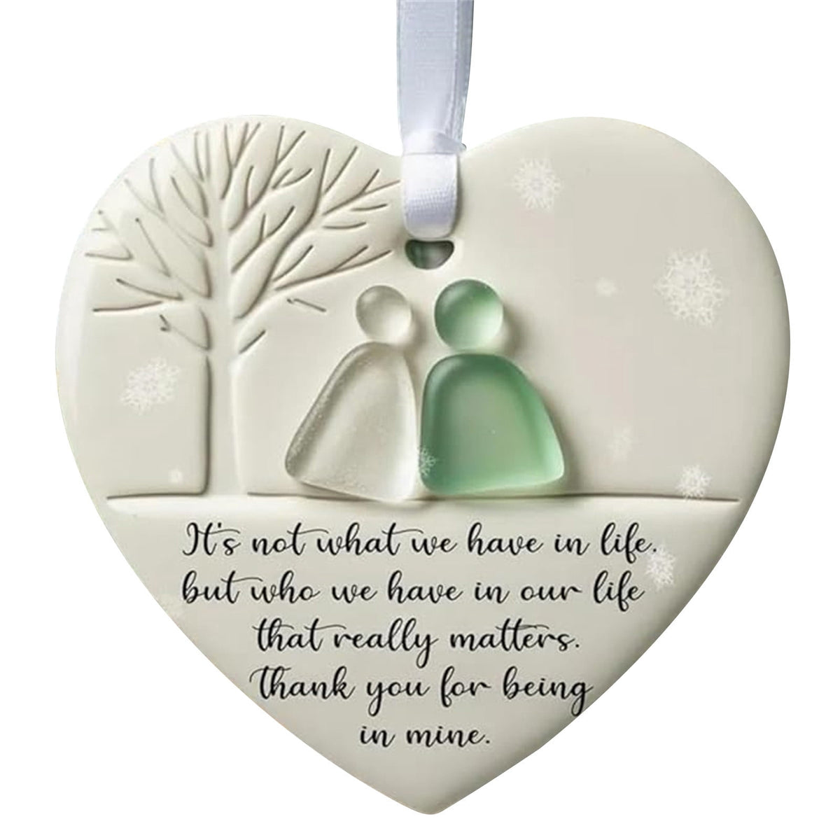 Lunxisen 1 Pcs Sea Glass Nativity: Jesus’ Birth Christmas Ornament,Coastal Inspired Sea Glass Nativity Ornament,Handmade Nativity Scene, with Shells and Starfish