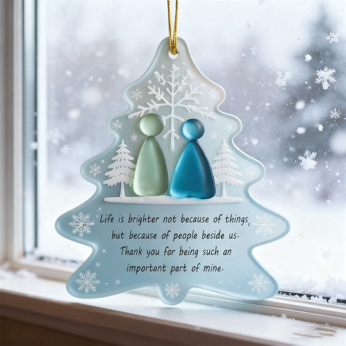Lunxisen 1 Pcs Sea Glass Nativity: Jesus’ Birth Christmas Ornament,Coastal Inspired Sea Glass Nativity Ornament,Handmade Nativity Scene, with Shells and Starfish