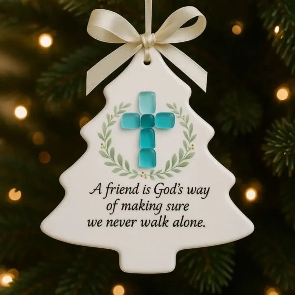Lunxisen 1 Pcs Sea Glass Nativity: Jesus’ Birth Christmas Ornament,Coastal Inspired Sea Glass Nativity Ornament,Handmade Nativity Scene, with Shells and Starfish