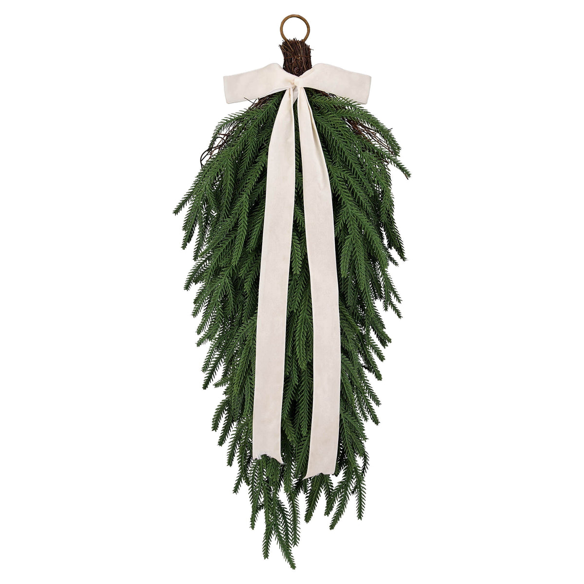 My Texas House Natural Feel Norfolk Artificial Christmas Swag, Green, 28"
