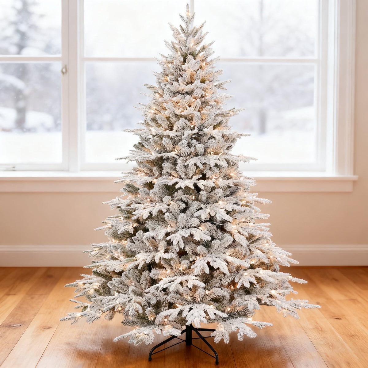 Makeatree 5ft Pre-lit Christmas Tree with 250 LED Lights, Aspen Fir, Layered & Sparse Design, Hinged Artificial Green Christmas Tree with PE&PVC Branch Tips, Fake Xmas Tree Indoor