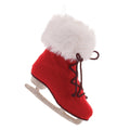 Melrose Fluffy Ice Skate Ornament Set of 6