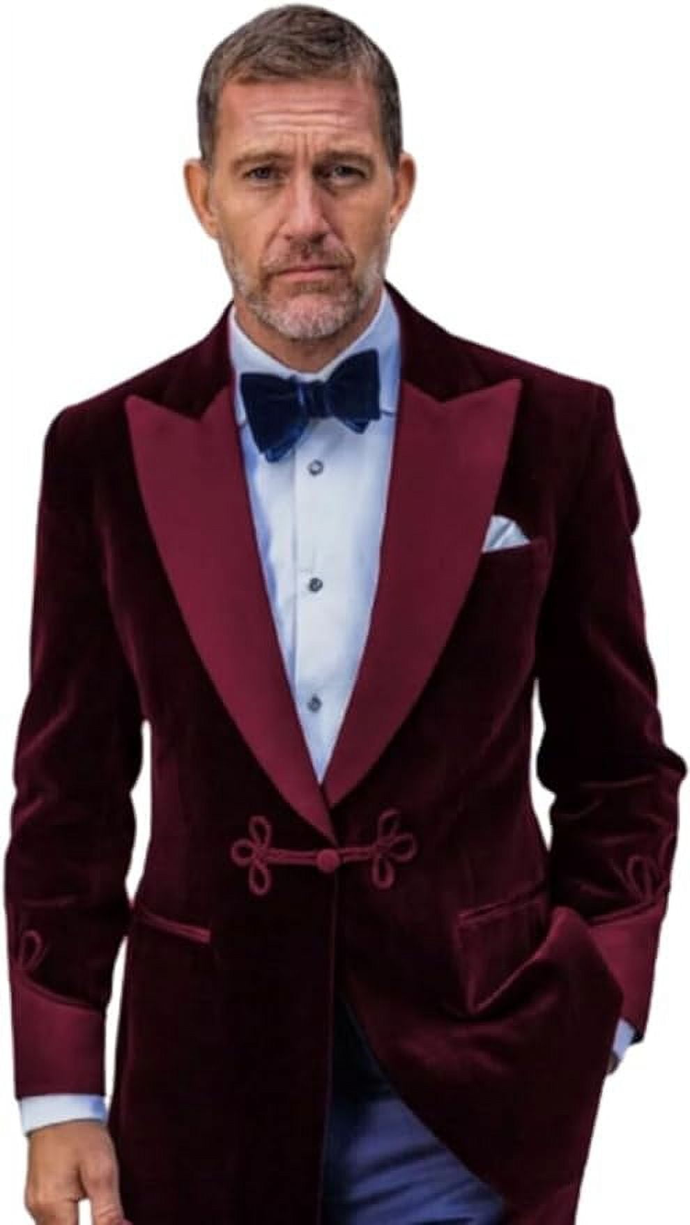 Men's Velvet Smoking Jackets One Button Christmas Party Wear Smoking Jackets Coat&nbsp;