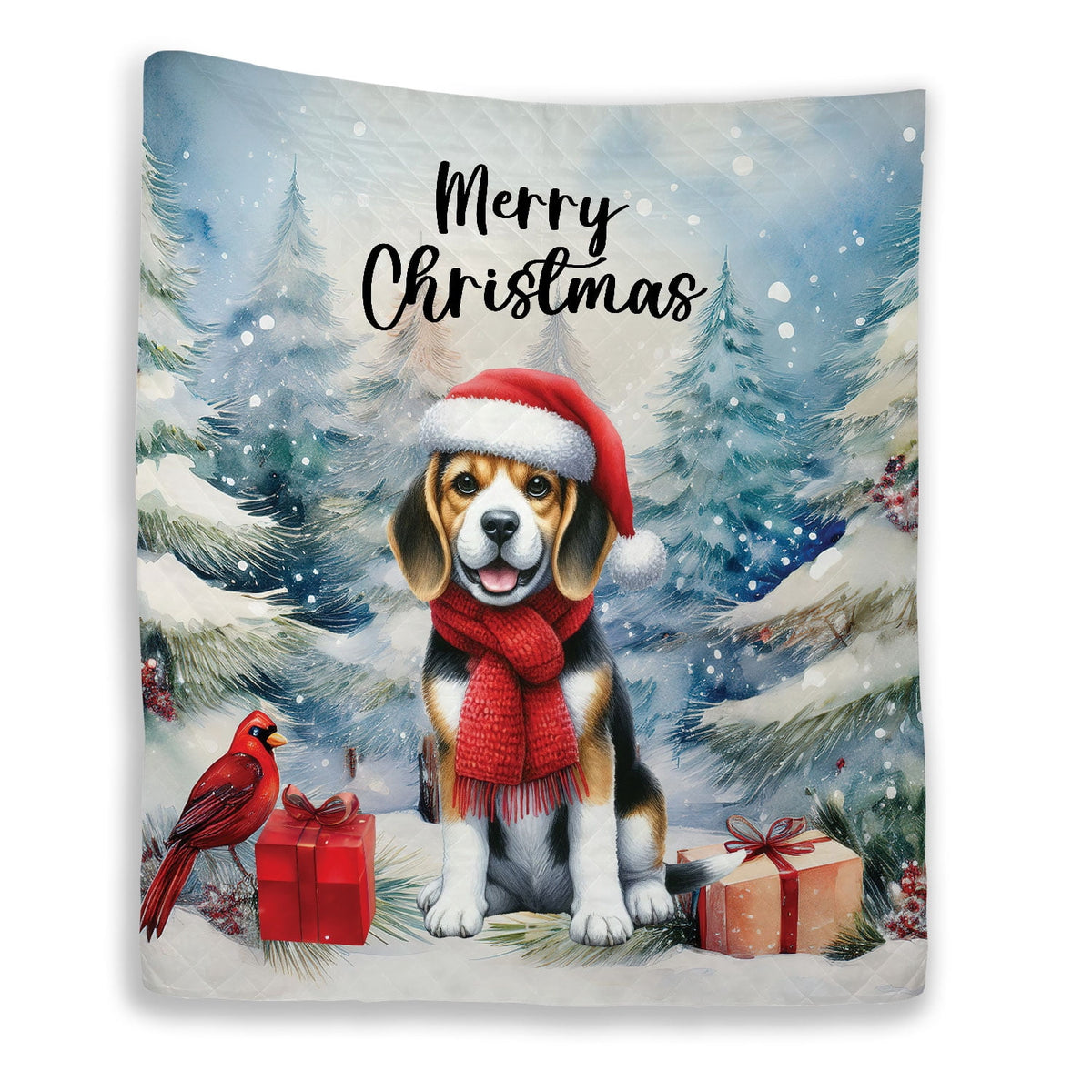 Merry Christmas French Bulldog Enjoys Woofmas Winter Xmas Holiday Quilt Bedding Set Dog Lover Gifts 1 Blanket Bed Cover 2 Pillowcases - 02022
