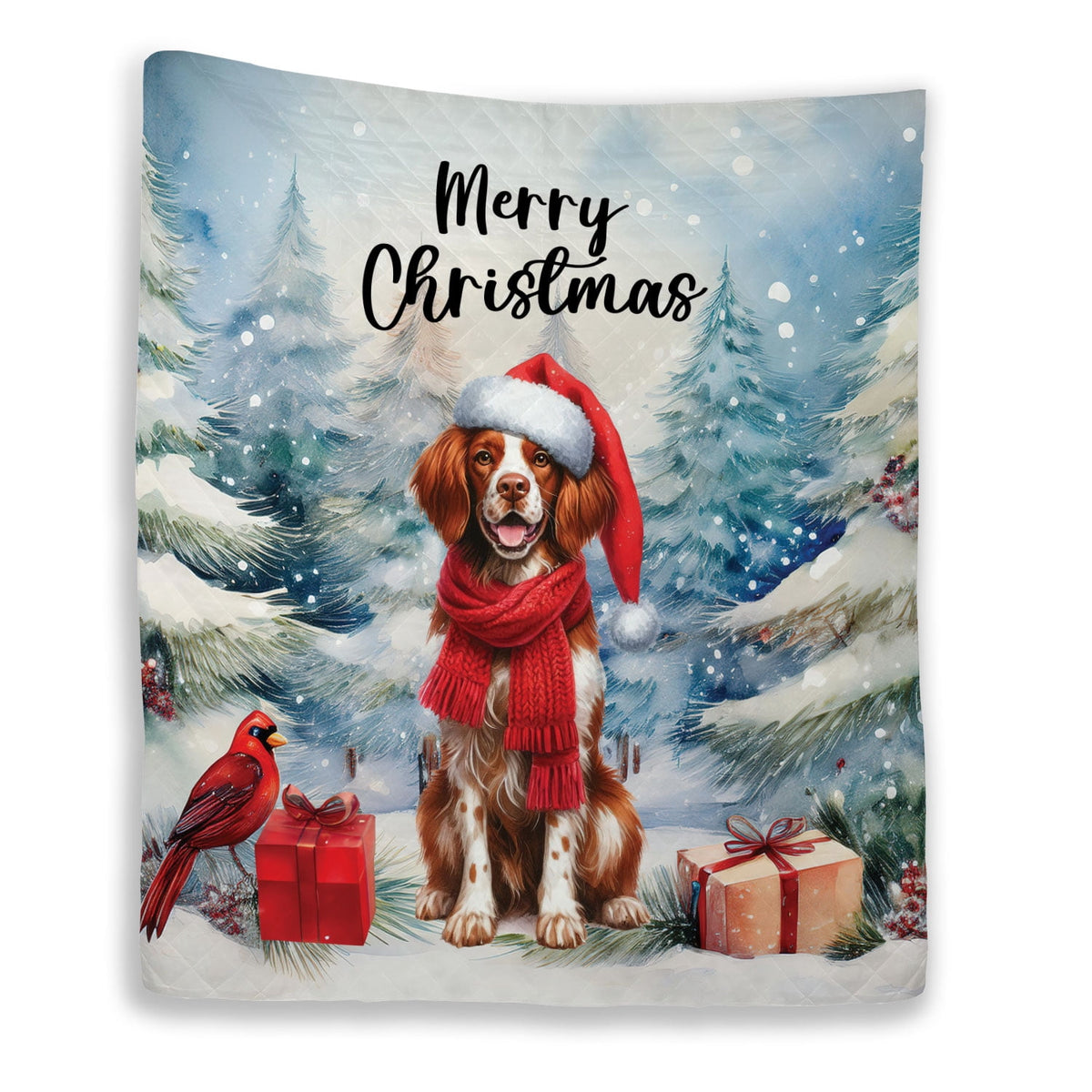 Merry Christmas French Bulldog Enjoys Woofmas Winter Xmas Holiday Quilt Bedding Set Dog Lover Gifts 1 Blanket Bed Cover 2 Pillowcases - 02022