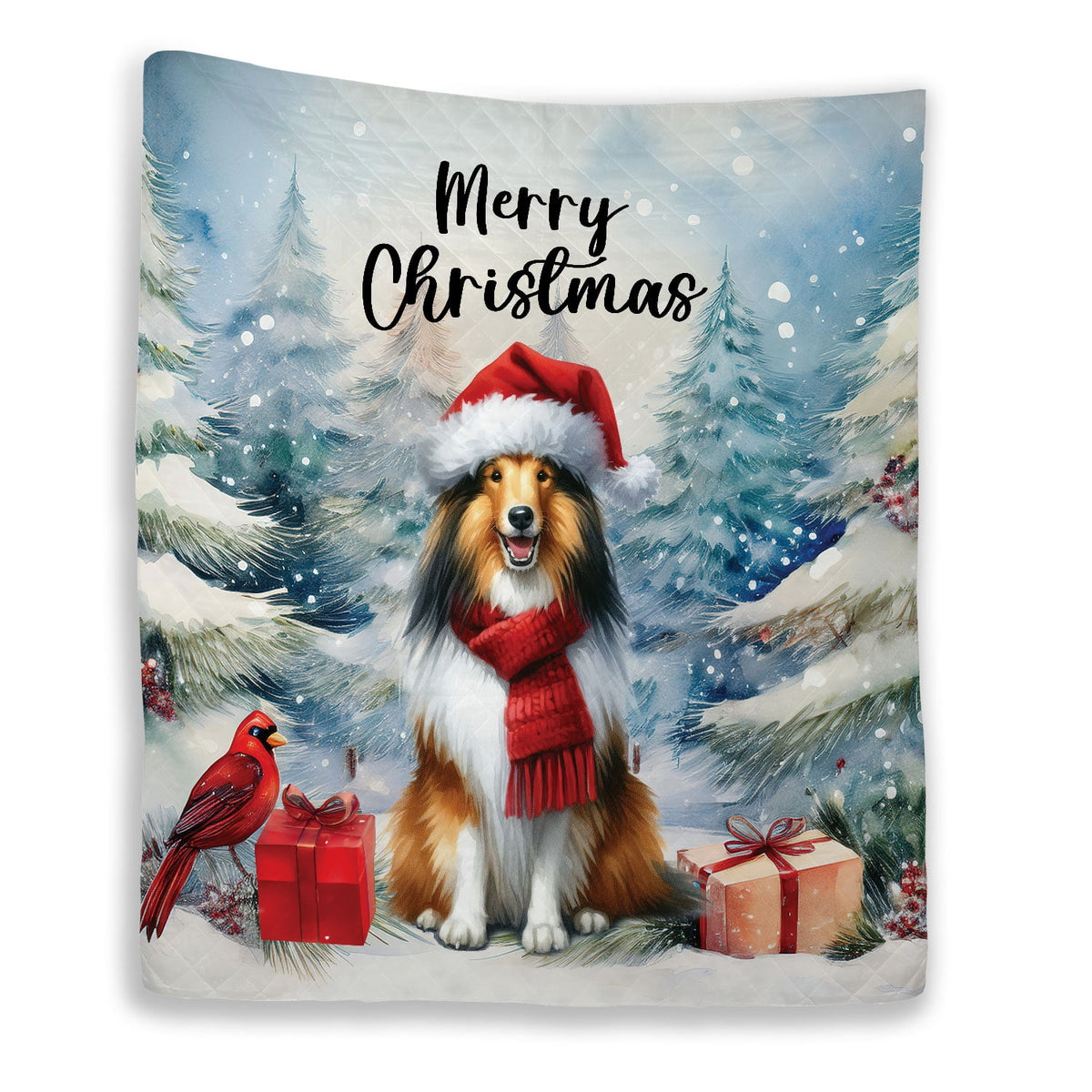 Merry Christmas French Bulldog Enjoys Woofmas Winter Xmas Holiday Quilt Bedding Set Dog Lover Gifts 1 Blanket Bed Cover 2 Pillowcases - 02022