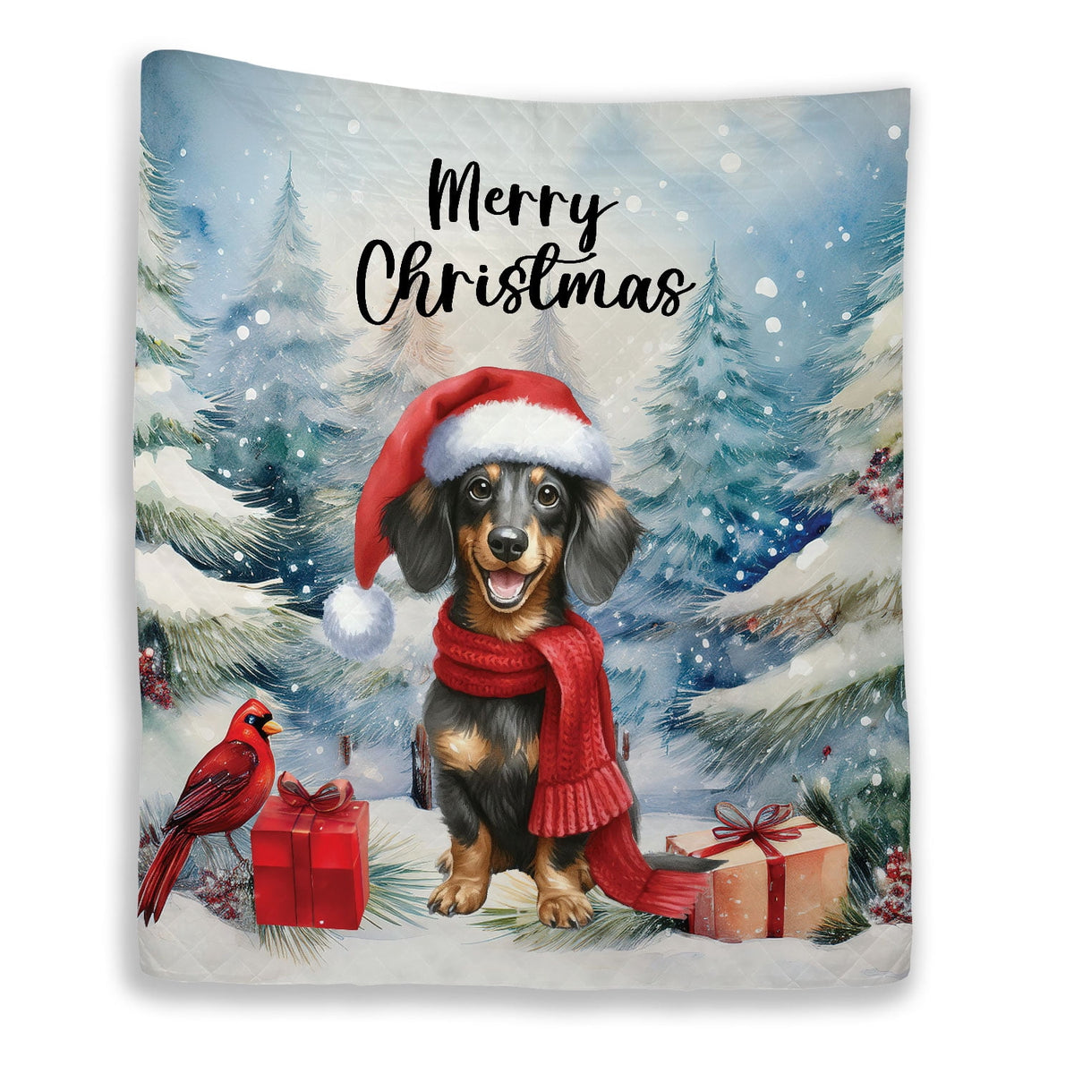 Merry Christmas French Bulldog Enjoys Woofmas Winter Xmas Holiday Quilt Bedding Set Dog Lover Gifts 1 Blanket Bed Cover 2 Pillowcases - 02022