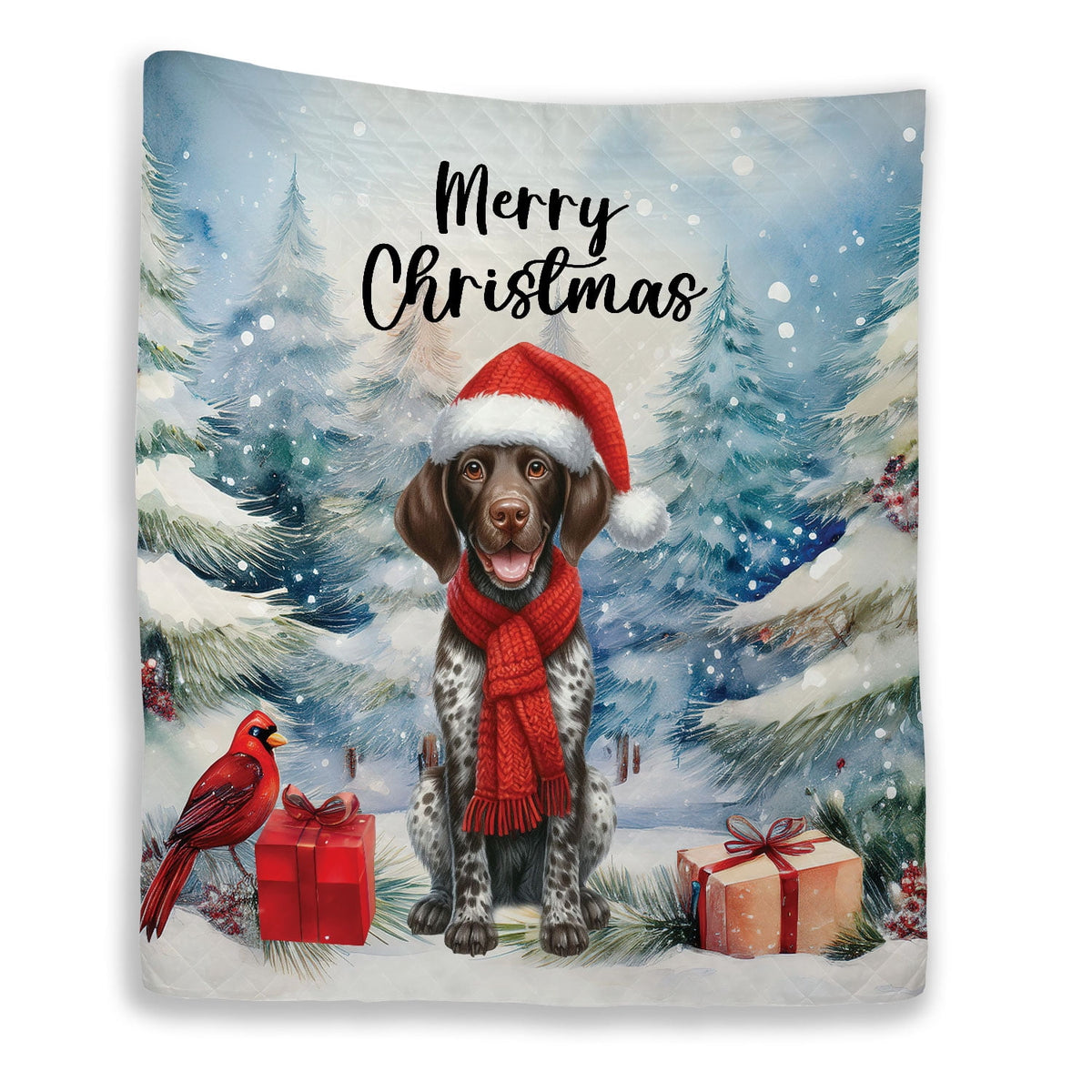 Merry Christmas French Bulldog Enjoys Woofmas Winter Xmas Holiday Quilt Bedding Set Dog Lover Gifts 1 Blanket Bed Cover 2 Pillowcases - 02022