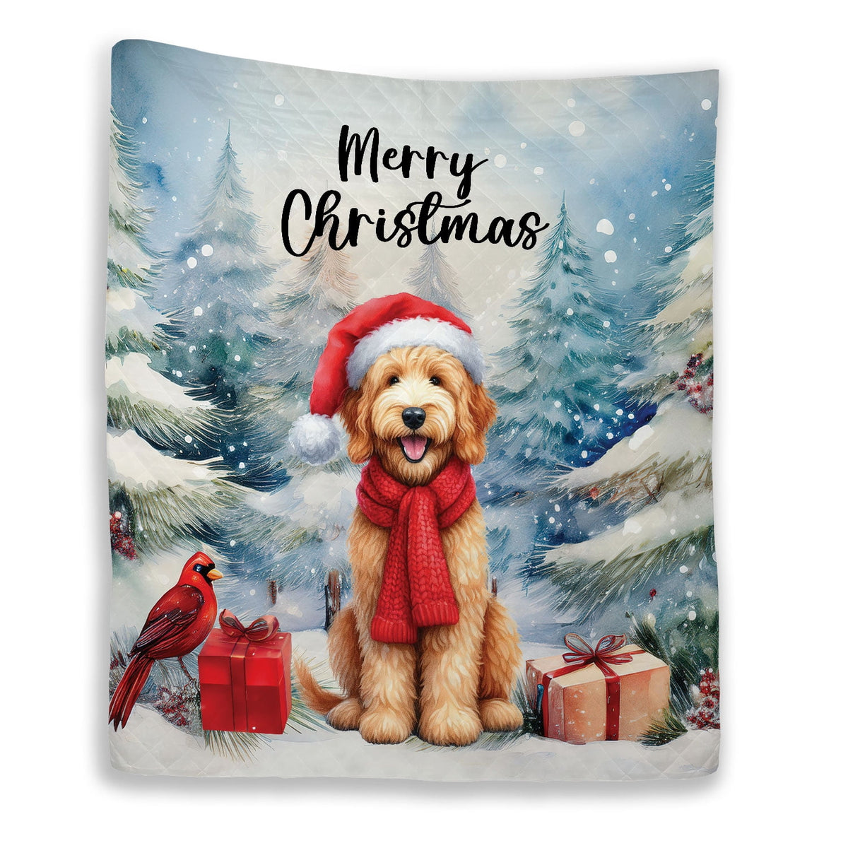 Merry Christmas French Bulldog Enjoys Woofmas Winter Xmas Holiday Quilt Bedding Set Dog Lover Gifts 1 Blanket Bed Cover 2 Pillowcases - 02022