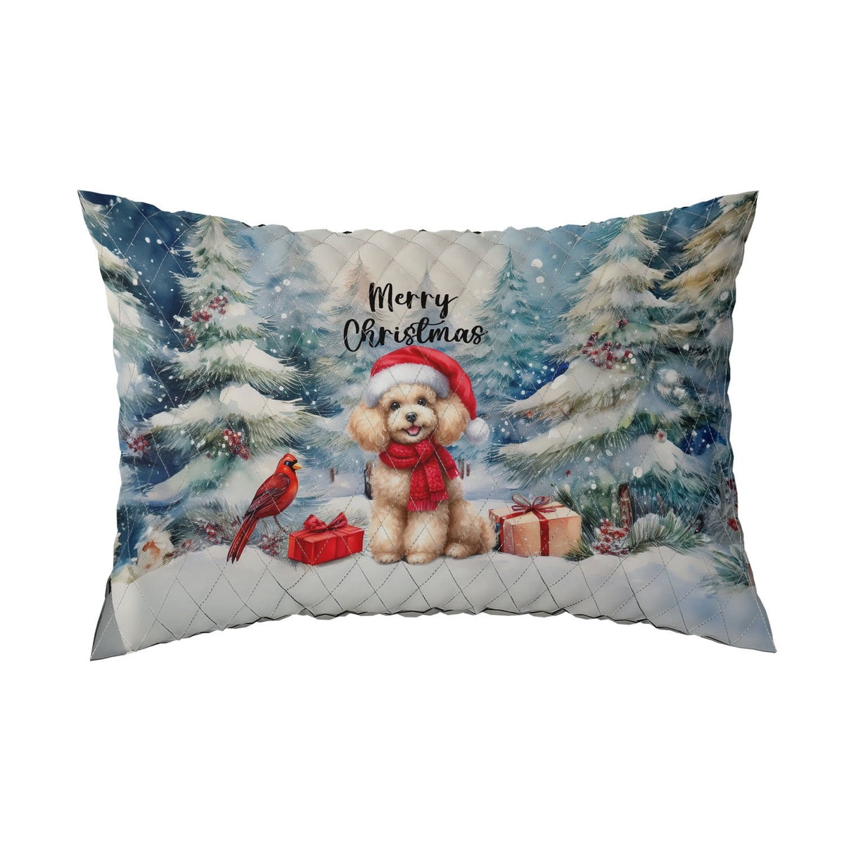 Merry Christmas French Bulldog Enjoys Woofmas Winter Xmas Holiday Quilt Bedding Set Dog Lover Gifts 1 Blanket Bed Cover 2 Pillowcases - 02022