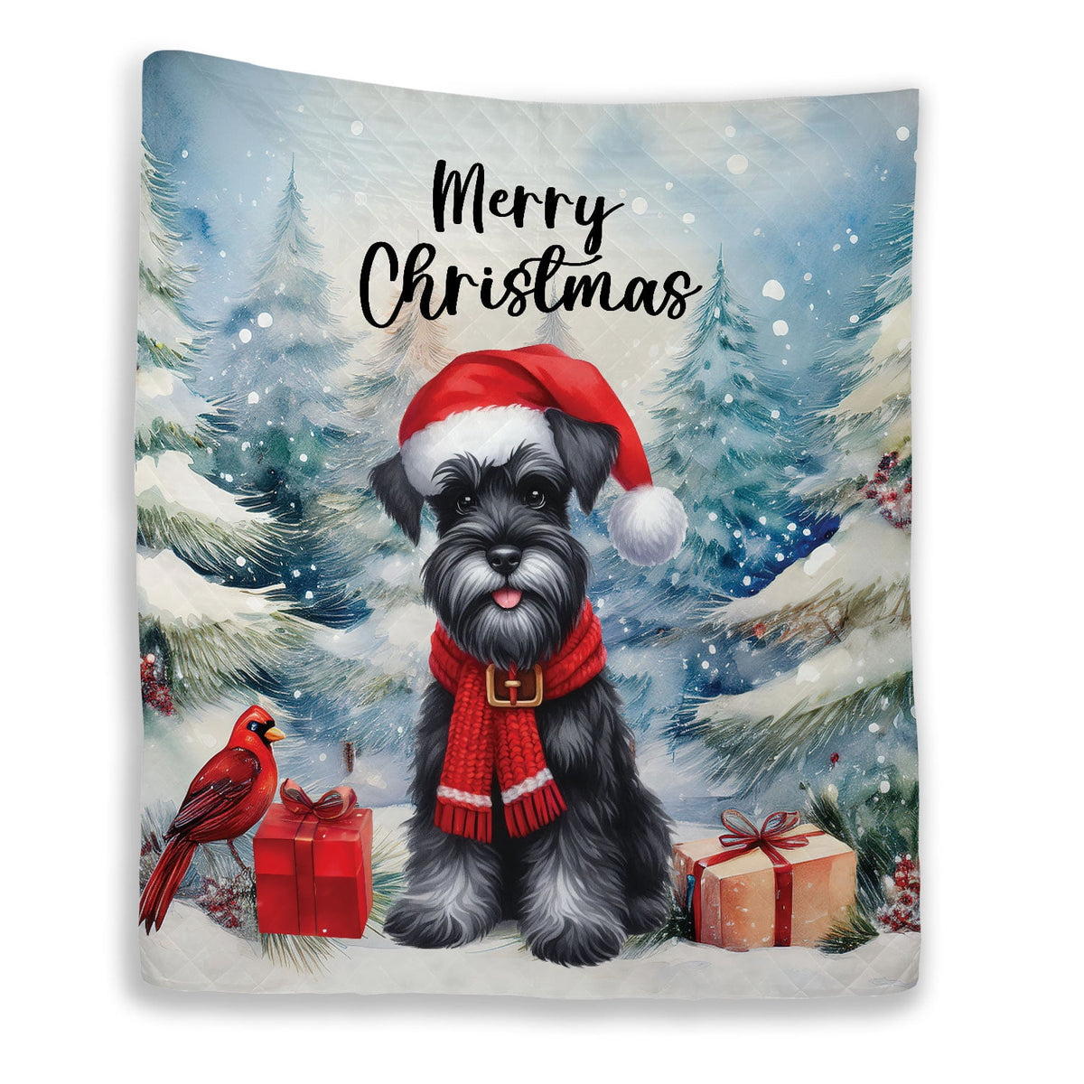 Merry Christmas French Bulldog Enjoys Woofmas Winter Xmas Holiday Quilt Bedding Set Dog Lover Gifts 1 Blanket Bed Cover 2 Pillowcases - 02022