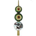Metzler Brothers Snowy Barn Winter Finial Polish Glass Christmas Tree Topper