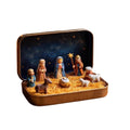 Mini Christmas Nativity Scene Set in a Tin Box Pocket Size Religious Catholic Jesus Holiday Desktop Ornament Decor Keepsake Stocking Stuffer Gifts