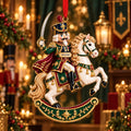 Mounted Nutcracker Officer Christmas Tree Ornament