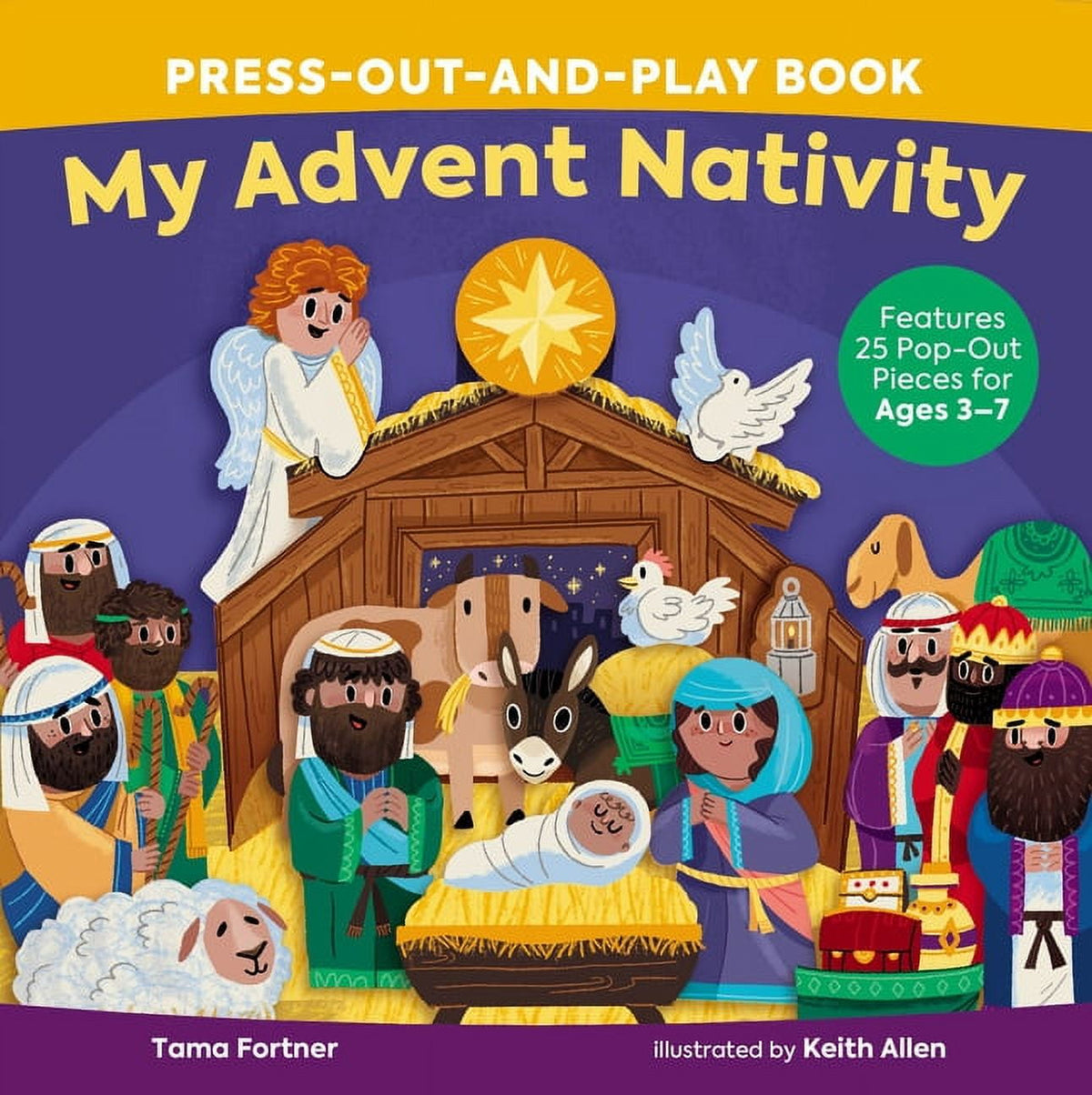My Advent Nativity Press-Out-And-Play Book: Features 25 Pop-Out Pieces for Ages 3-7, (Board Book)