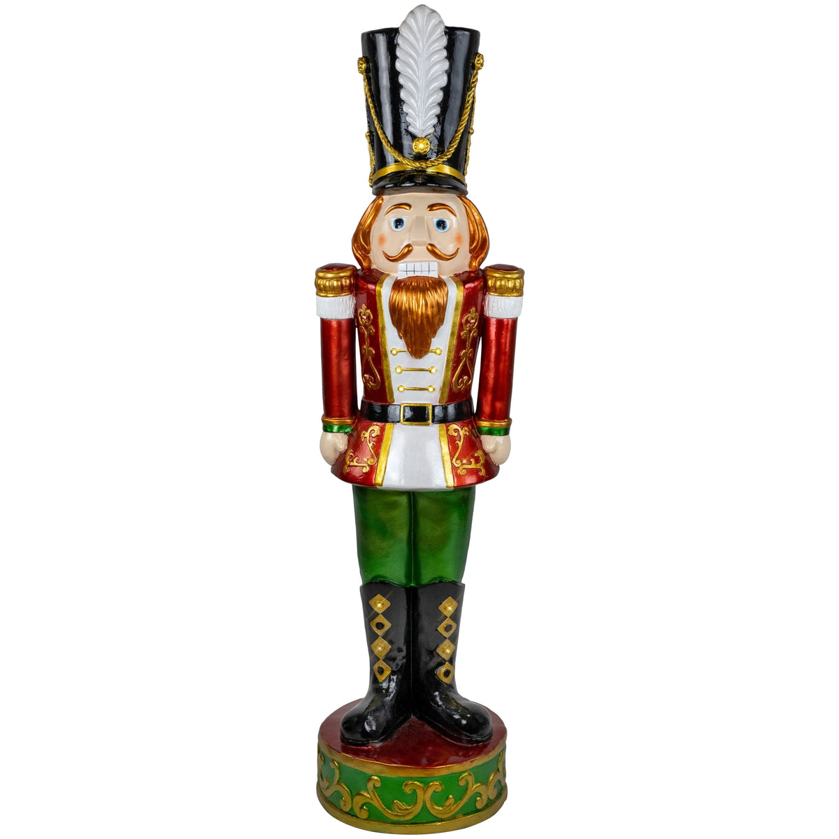 Northlight Commercial Christmas Nutcracker Soldier with Decorative Base - 5.25' - Red and Green