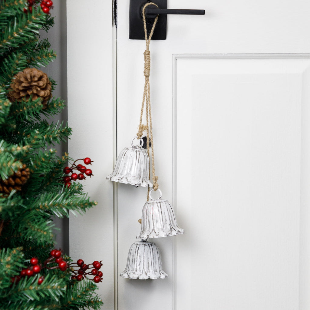 Northlight Fluted Bell Trio Christmas Decorations - 20" - White - Set of 2