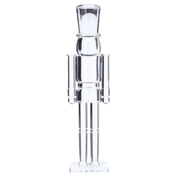 Nutcracker Acrylic Christmas Decoration, Clear, 15-inch