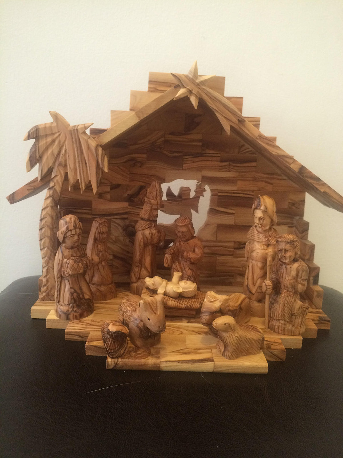 Olive Wood Nativity Set with 12 pieces