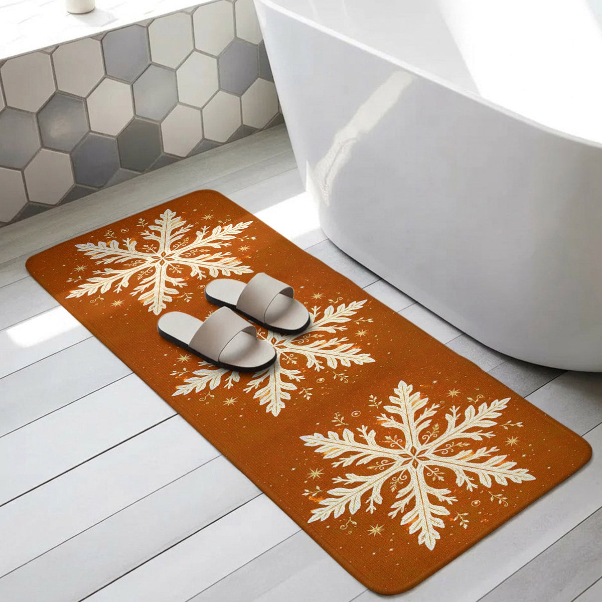 Red Truck Christmas Washable Area Rugs for Living Room Bedroom, Large Non Slip Indoor Floor Carpet Absorbent Xmas Tree Gnomes Navy Blue Snowflake Door Mat Rugs for Bathroom Entryway 63"x90.6"