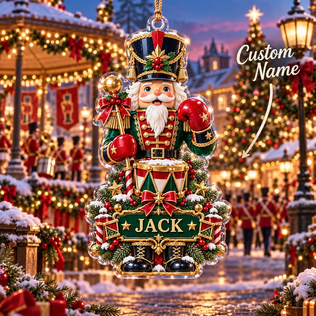 Personalized Christmas Ornament Nutcracker Toy Soldier Tree Hanging