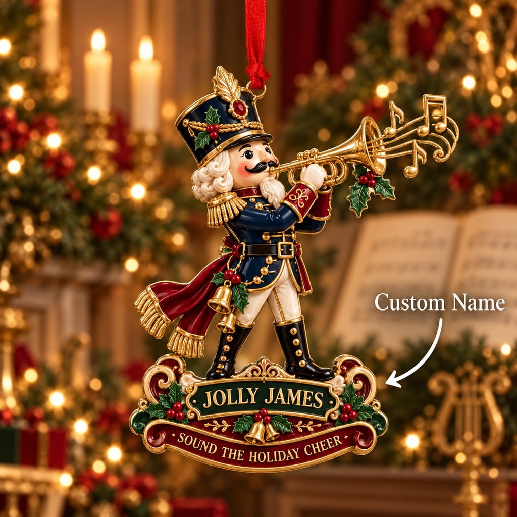 Personalized Christmas Ornament Nutcracker Trumpeter