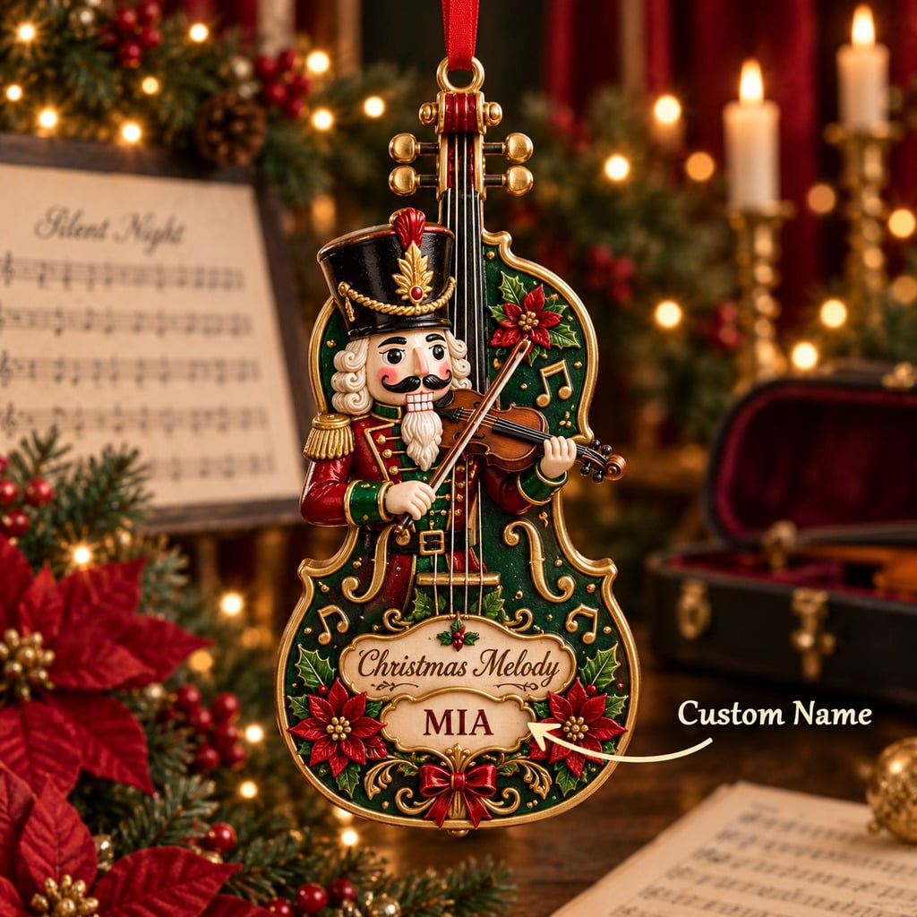 Personalized Christmas Ornament Nutcracker Violinist for Music Lovers