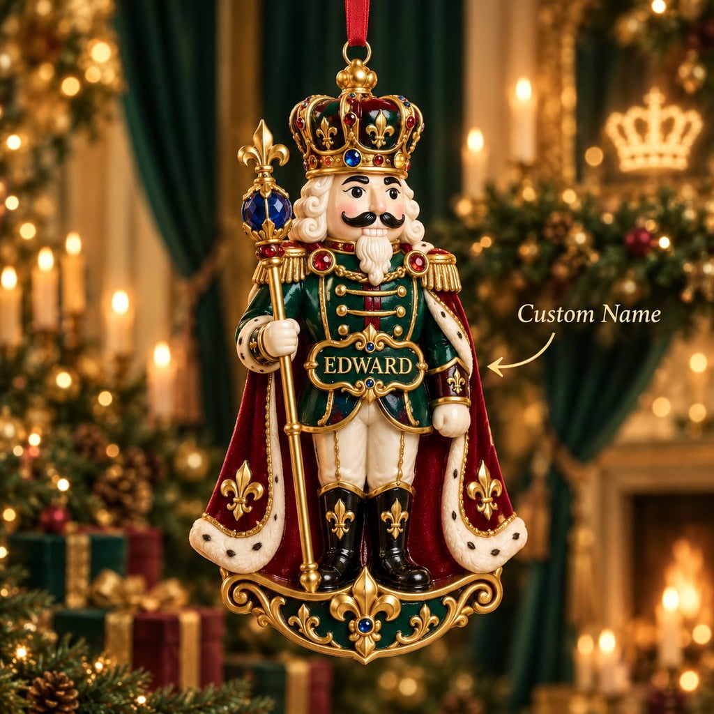 Personalized Christmas Ornament Royal Nutcracker With Custom Name