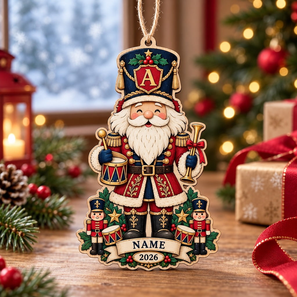 Personalized Ornament Nutcracker Santa Christmas