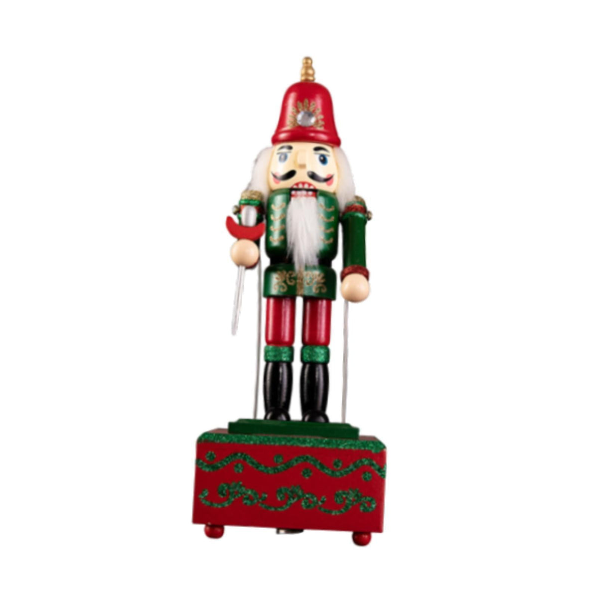 QSTDGVPW Christmas Nutcracker Decor Nutcracker Puppets Birthday Desktop Xmas Figurine for Wearing Cone Hat