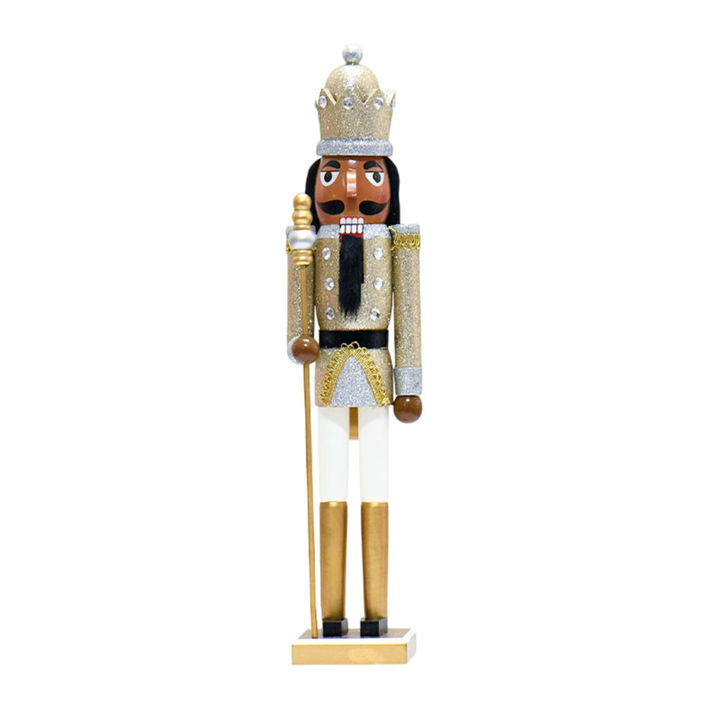 QccHieUs Nutcracker Figurine Statue Traditional Desktop Wood Table Centerpiece Christmas